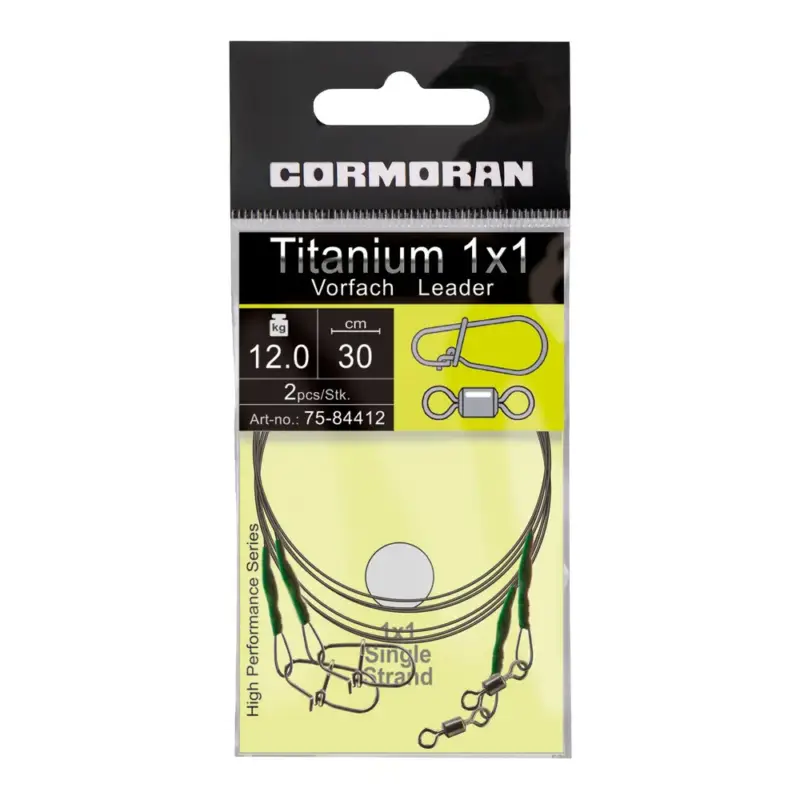 Livrare rapidă Struna Cormoran Titanium Leader, 8kg, 30cm, 2buc