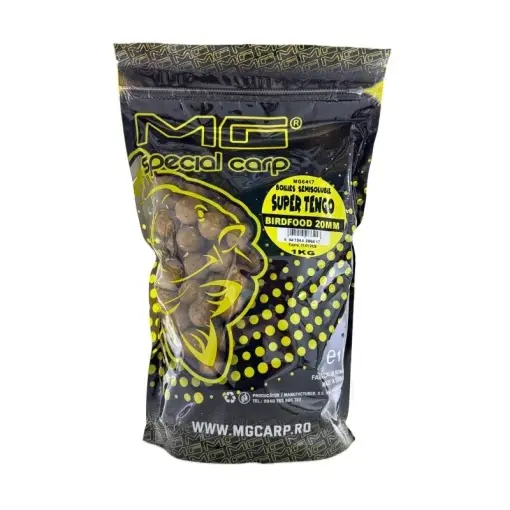 Reducere extra Boilies Mg Special Carp Semisolubil Super Tengo Birdfood 20mm, 1kg