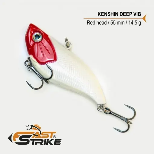 Transport gratuit Vobler Fast Strike Kenshin Sinking Vib, Red Head 005, 5.5cm, 14.5g
