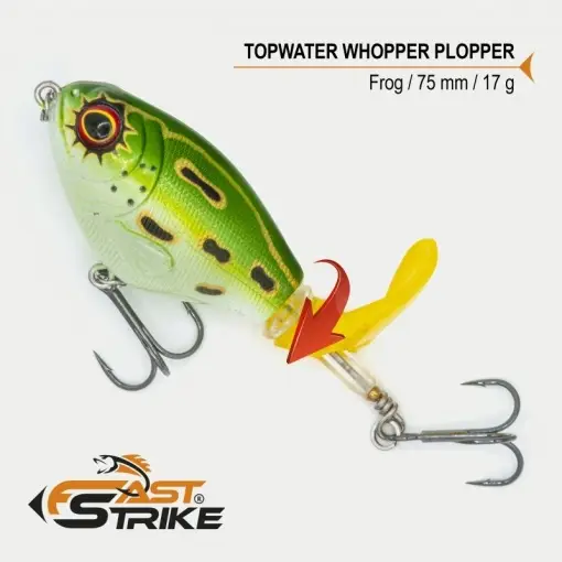 Plată sigură Vobler Fast Strike Top Water, Frog 012, 7.5cm, 17g
