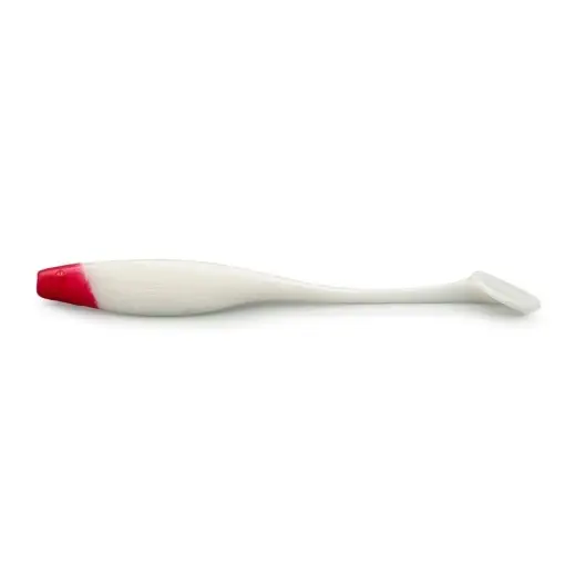 Bestseller Shad Fast Strike Huky Kuky, White Red Head, 11.5cm, 4.3g, 10buc/plic
