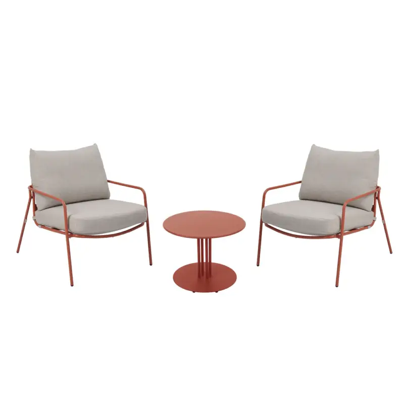EDENIC Set mobilier terasă/grădină, 2 fotolii și măsuță Ofertă limitată