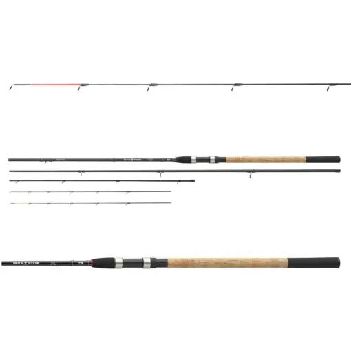 Comandă acum Lanseta Daiwa Black Widow Feeder, 3.60m, 150g, 3 tronsoane+2 varfuri
