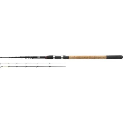 Reducere Lanseta Daiwa Black Widow Tele Feeder, 3.00m, 80g, 6+2 tronsoane