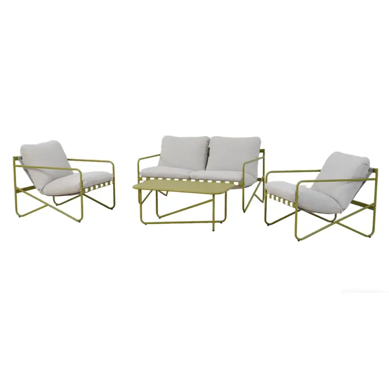 Ofertă specială KORO Set mobilier terasă/grădină, 2 fotolii, canapea și măsuță