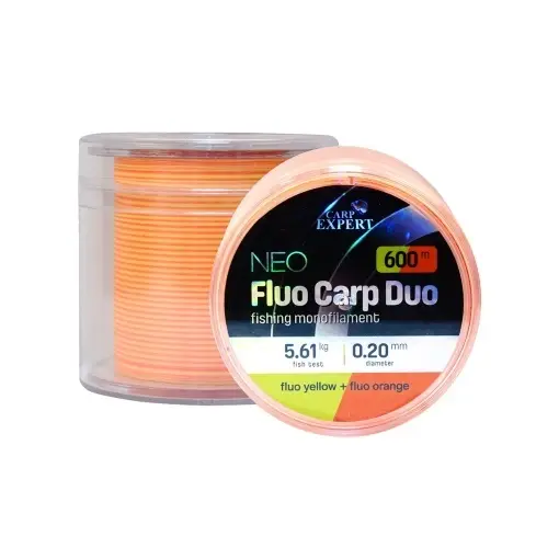 Reducere specială Fir Monofilament Carp Expert Neo Fluo Carp Duo Galben + Portocaliu, 600m