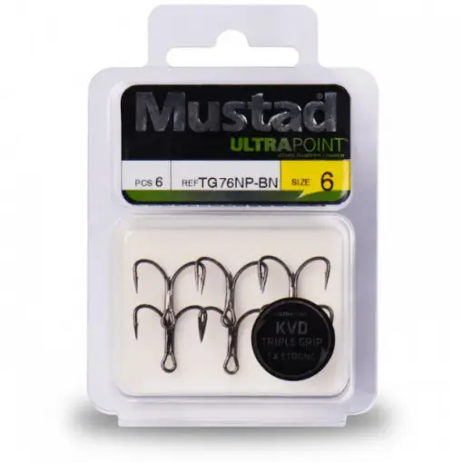 Transport gratuit Ancora tripla scurta Mustad Ultrapoint GT, nichel, 5buc