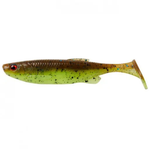 Doar azi Shad Savage Gear Fat Minnow T-Tail, culoare Chartreuse Pumkin, 9cm, 7g, 5buc