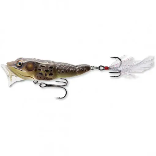 Plată securizată Vobler Livetarget Frog Popper, culoare Tan-Brown, 6.5cm, 7g