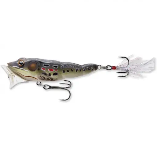 Promoție Vobler Livetarget Frog Popper, culoare Brown-Black, 7.5cm, 14g
