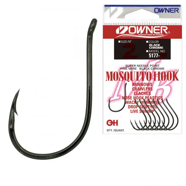 Carlig Owner 5177 No.12 Mosquito Hook Black Chrome Mai ieftin