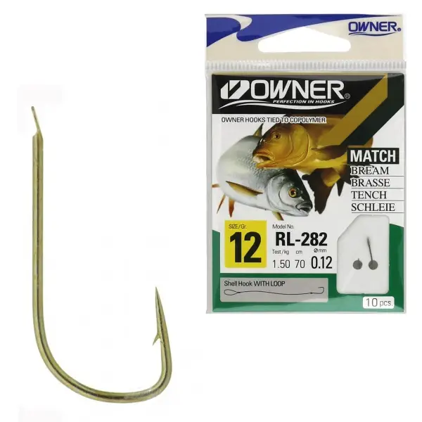 Carlige Legate Owner RL-282 No.10 70cm 0,20mm Popular