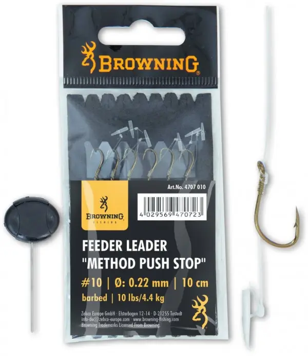 Carlige Legate Browning No.10 10cm 0.22mm Feeder Leader Method Push Stop Cumpără acum