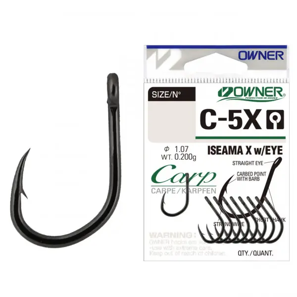 Carlig Owner C-5X No.3 Carp Iseama X With Eye Noutate