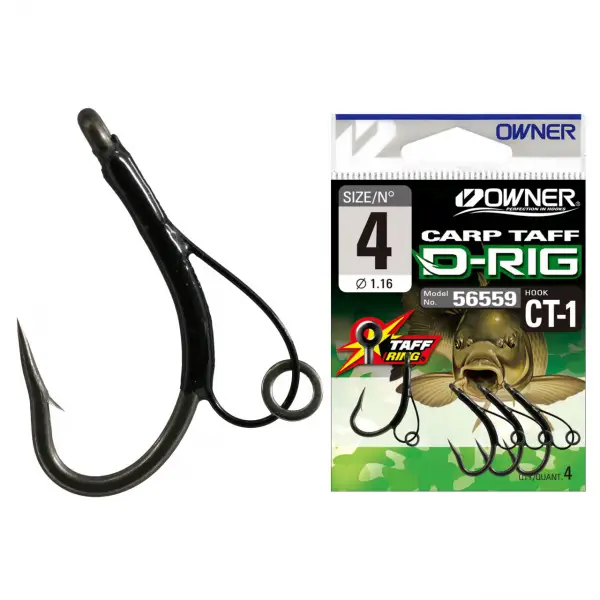 Cel mai vândut Carlig Owner No.2 Carp Taff D-Rig 56559 CT-1