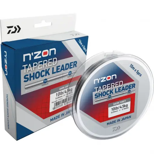 Fir Inaintas Conic Daiwa N'Zon Tapered Shock Leader, Clear, 5x10m/rola Expediere rapidă