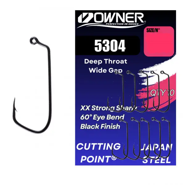 Reducere extra Jig Owner Amaz Nelestat 5304 No.1/0 Deep Throat Wide Gap 10buc