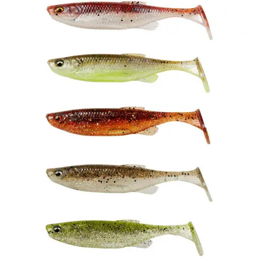 Shad Savage Gear Fat Minnow T-Tail, Clearwater Mix, 9cm, 5buc/plic Bestseller
