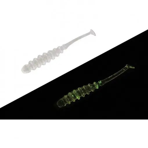 Comandă acum Shad Jackall Tidebeat, culoare Clear Glow Crush, 3.8cm, 10buc/plic