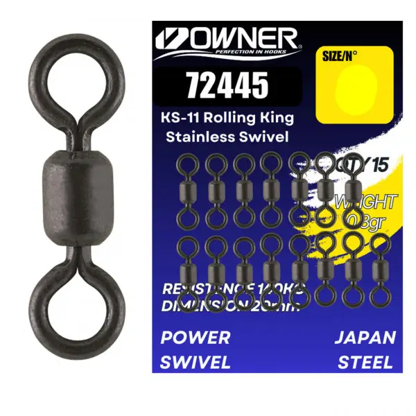 Vartej Owner Amaz 72445 KS-11 No.8 36kg Rolling King Stainless Swivel 15buc Preț redus