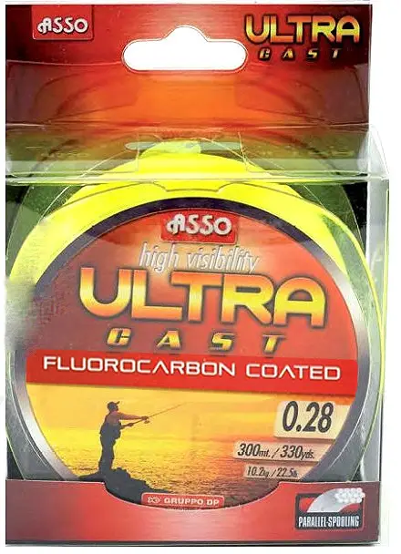 Fir Asso Ultra Cast 0.32mm 12.30kg 300m Galben Fluo Ultima șansă