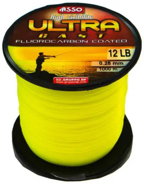 Disponibil imediat Fir Asso Ultra Cast 0.22mm 7.60kg 1000m Galben Fluo