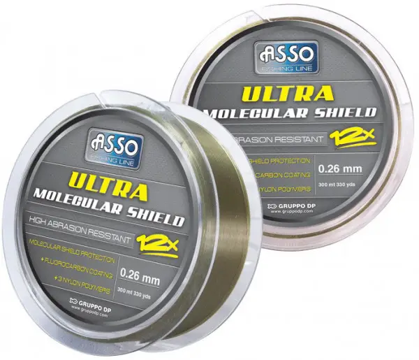 Preț mic Fir Asso Ultra Molecular Shield 0.24mm 8.10kg 300m Dark Green