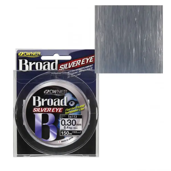 Fir Owner Broad Silver Eye 0.14mm 2.20kg 150m Gri Plată sigură