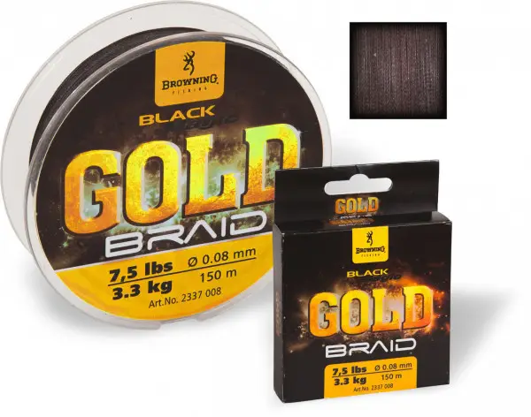 Fir Browning Black Magic Gold Braid 0.08mm 3.30kg 150m Maro Livrare rapidă