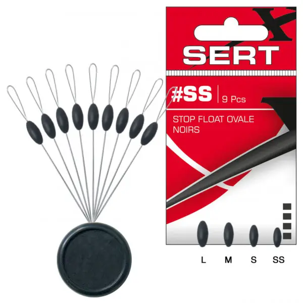 Calitate înaltă Stoper Sert Float Ovale Noirs S 9buc/pac