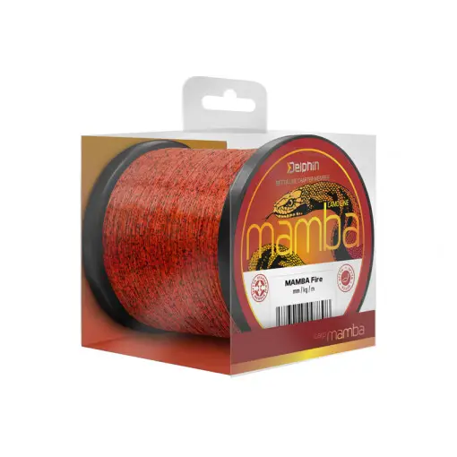 Cumpărături sigure Fir Monofilament Delphin Mamba Carp, Camo Fire, 600m