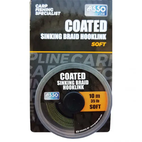 Expediere rapidă Fir Asso Coated Soft Sinking Braid Hooklink 35Lb 10m Verde