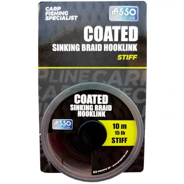 Transport gratuit Fir Asso Coated Stiff Sinking Braid Hooklink 35Lb 10m Verde