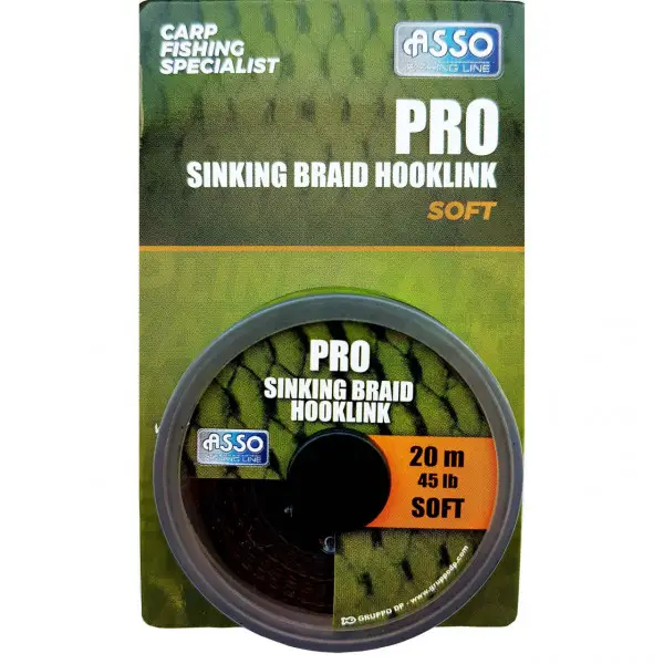 Fir Asso Pro Soft Sinking Braid Hooklink 25Lb 20m Multicolor Ofertă exclusivă