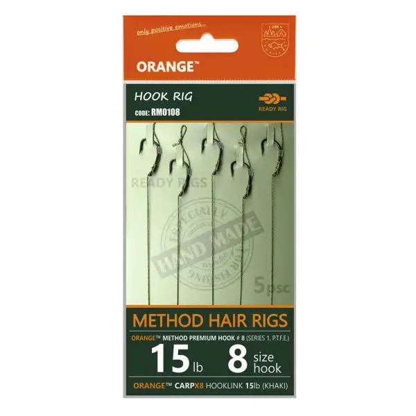 Rig Feeder Orange Series 1 No.10 15Lb Method Hair Rigs Reducere specială