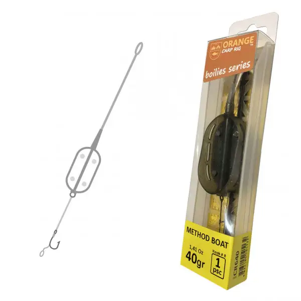 Noutate Montura Crap Orange Method Boat 40gr 1 carlig Nr.4
