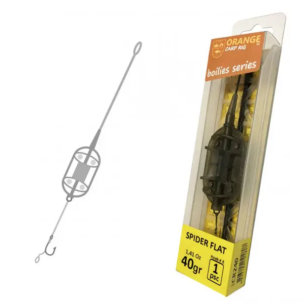 Montura Crap Orange 50gr Method Spider Flat 1 carlig No.4 Reducere