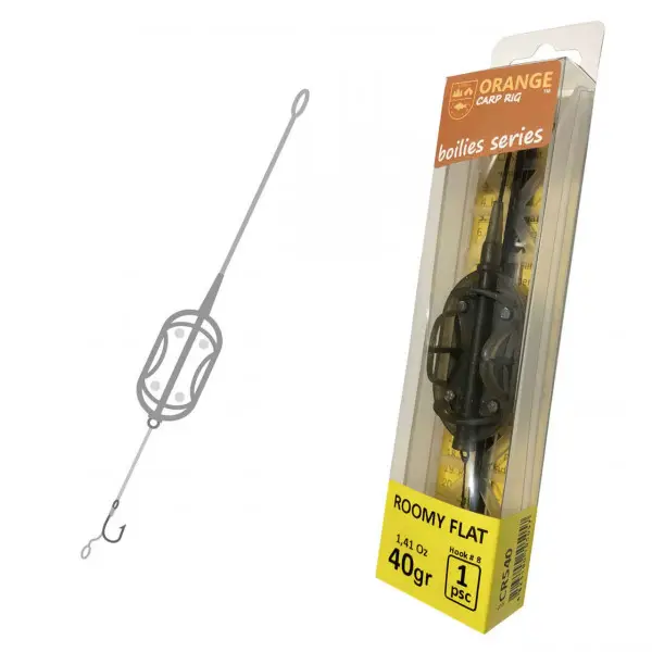 Premium Montura Crap Orange 40gr Method Roomy Flat 1 carlig No.4