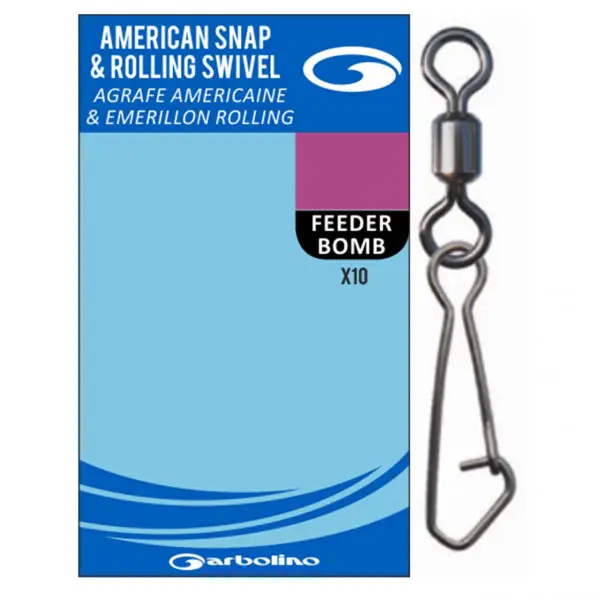Retur gratuit Agrafa Garbolino Nr.10 American Snap Rolling Swivel