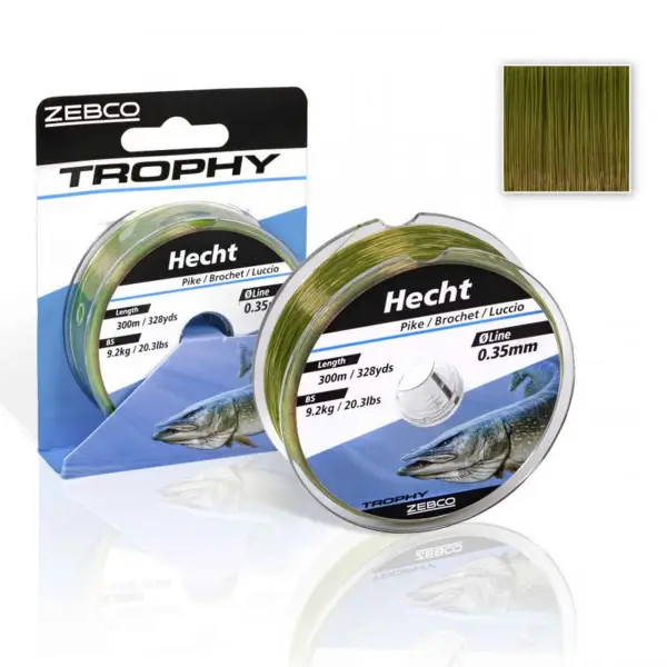 Preț redus Fir Zebco Trophy Pike 0.30mm 6.90kg 300m Verde
