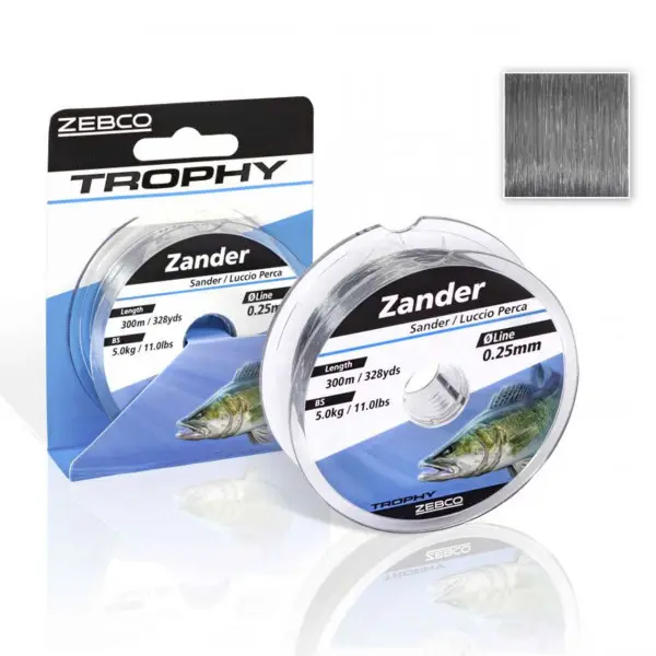 Fir Zebco Trophy Zander 0.30mm 6.90kg 300m Gri Cel mai bun preț