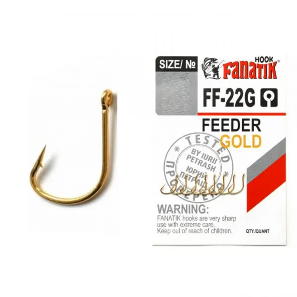 Cel mai bun preț Carlig Fanatik FF-22G No.8 Feeder Gold