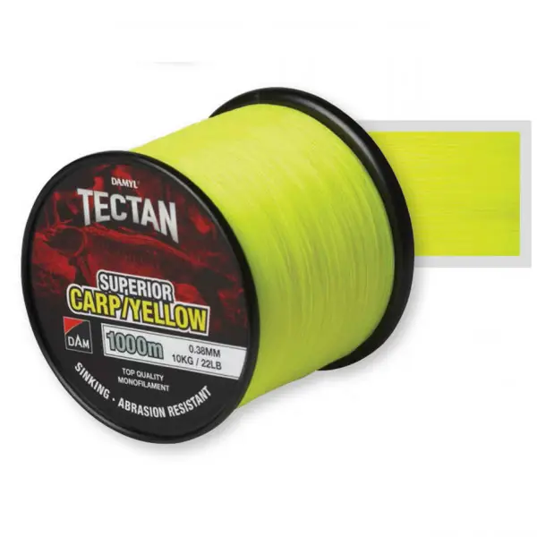 Plată sigură Fir Dam Tectan Superior Carp 0.35mm 9.00kg 1000m Yellow