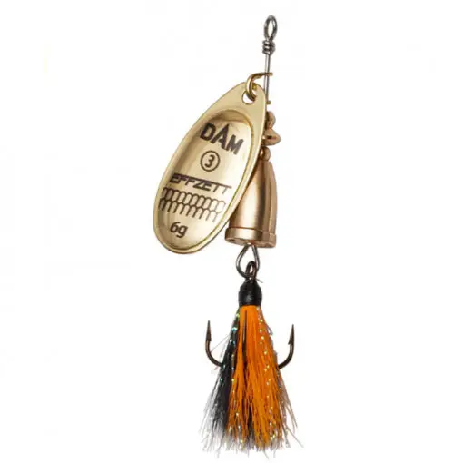 Ultima șansă Lingurita rotativa Dam Effzett Executor Dressed, Nr.5, 11g, Gold