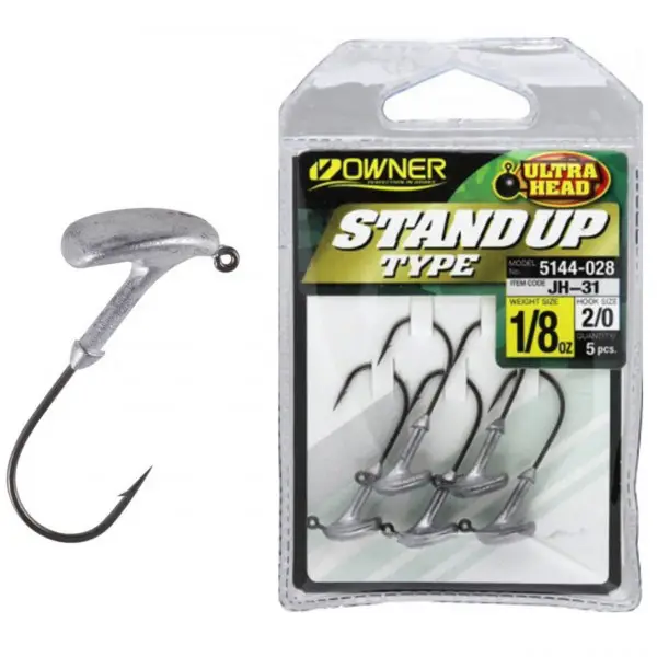 Jig Lestat Owner JH-31 No.2/0 1/8Oz Stand Up Type Livrare rapidă
