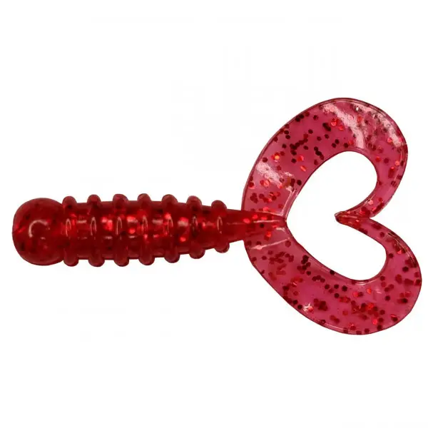 Transport gratuit Grub Rock'N Bait Cultiva RB-1 32 Shrimp Red Ring Twin Tail