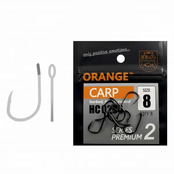 Carlig Orange no.8 Carp Hook Series 2 Livrare gratuită