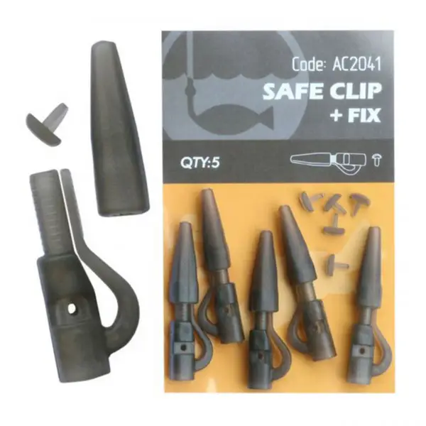 Orange Safe Clip+Fix+Tail Rubber 5buc Noutate