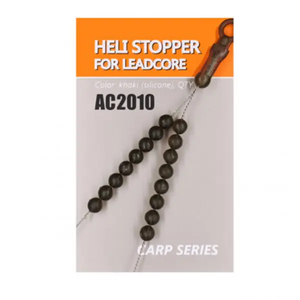 Doar azi Orange Heli Stoper pentru Leadcore 16buc