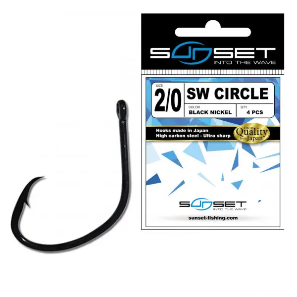 Carlig Sunset no.2/0 Sunhooks SW Circle BN 4buc Cumpărături sigure